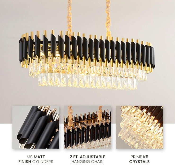 Crystal Glow Chandelier in Pakistan | Luxury Crystal Ceiling Light – Glorious Lights