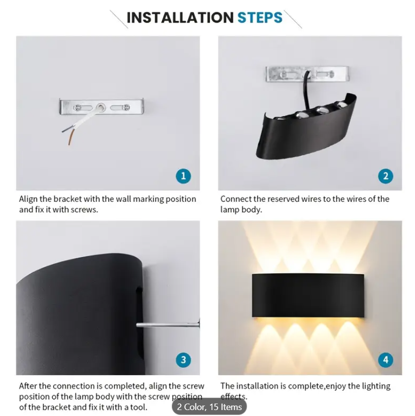 Led Wave Outdoor Waterproof Wall light