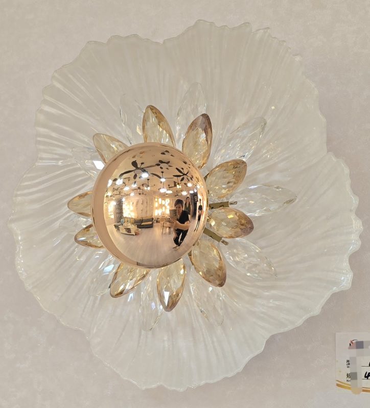 Marble Effect Dome Wall Light