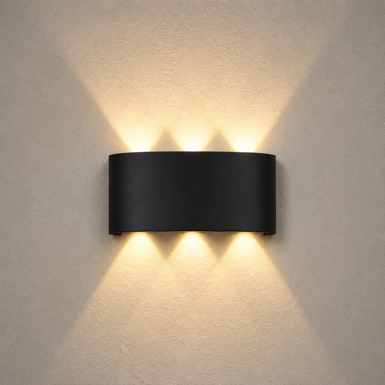 LED 6W Wave Outdoor Waterproof Wall Light