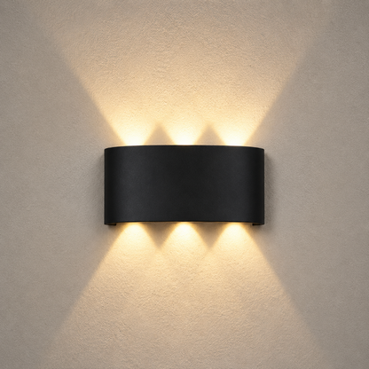LED 6W Wave Outdoor Waterproof Wall Light