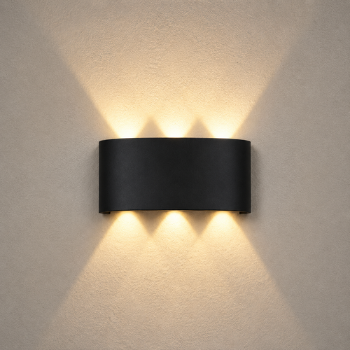 LED 6W Wave Outdoor Waterproof Wall Light