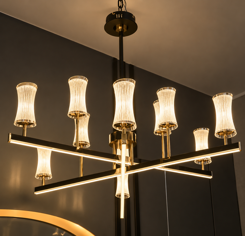 Ethereal Beams Modern LED Chandelier Pakistan