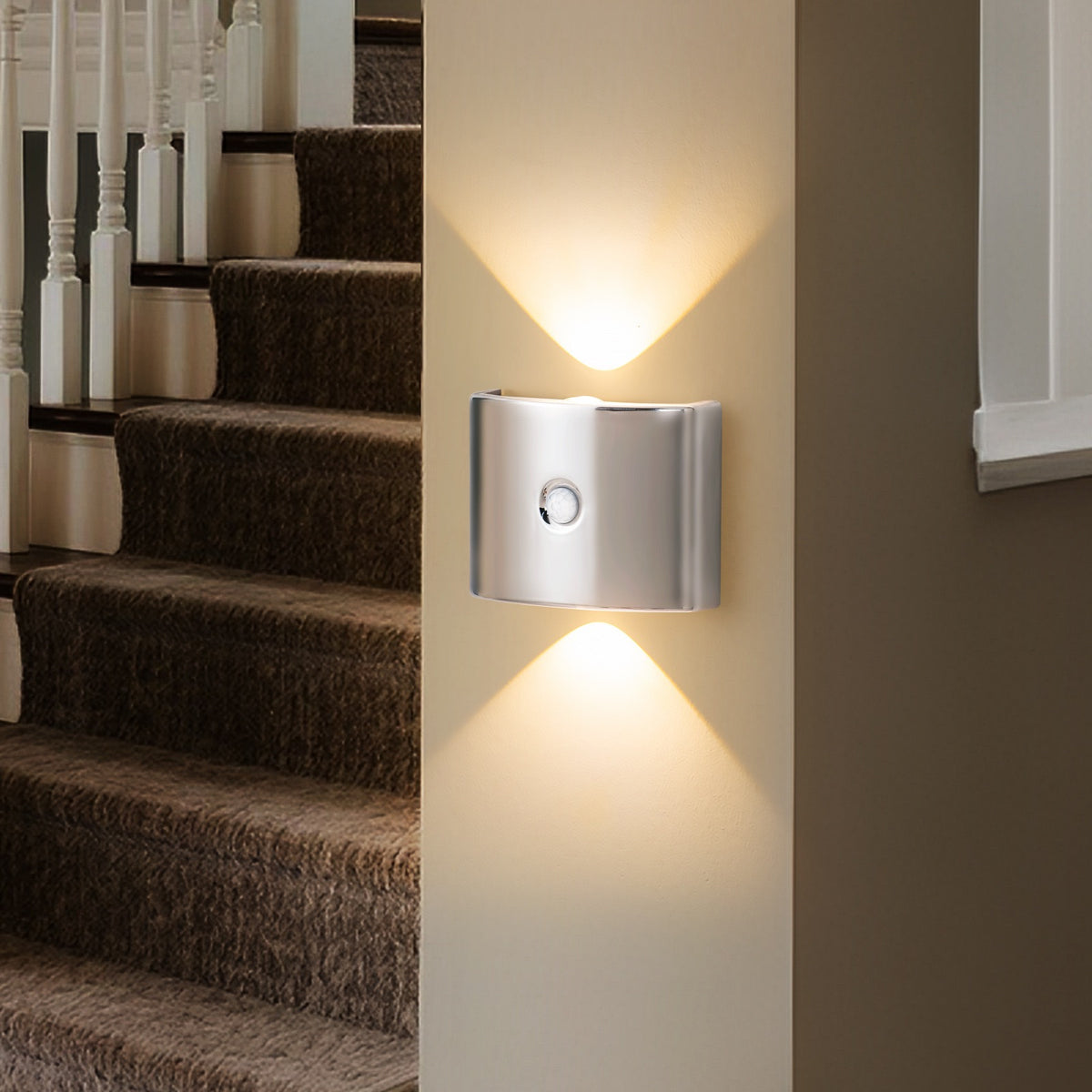 Rechargeable LED Motion Sensor Wall Light – Magnetic, No-Drill Light for Stairs, Corridors & Bedrooms