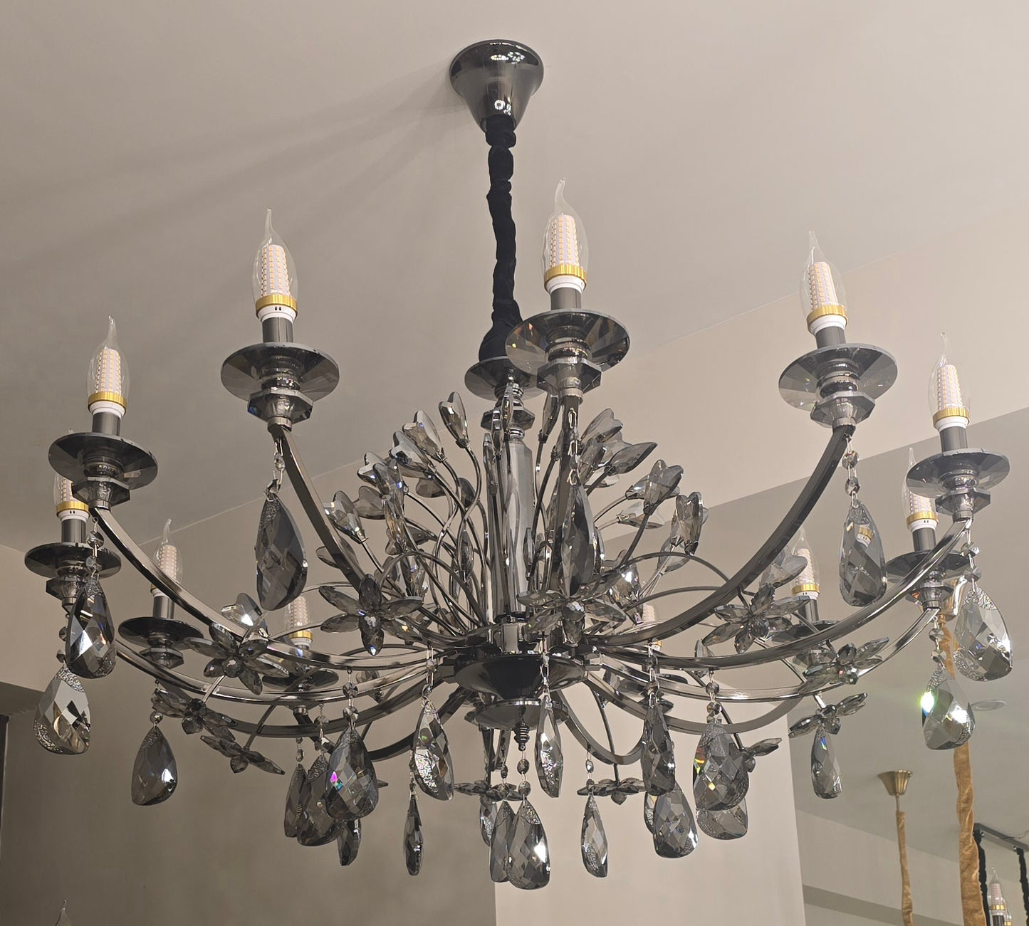 Smoked Glass Orb Chandelier