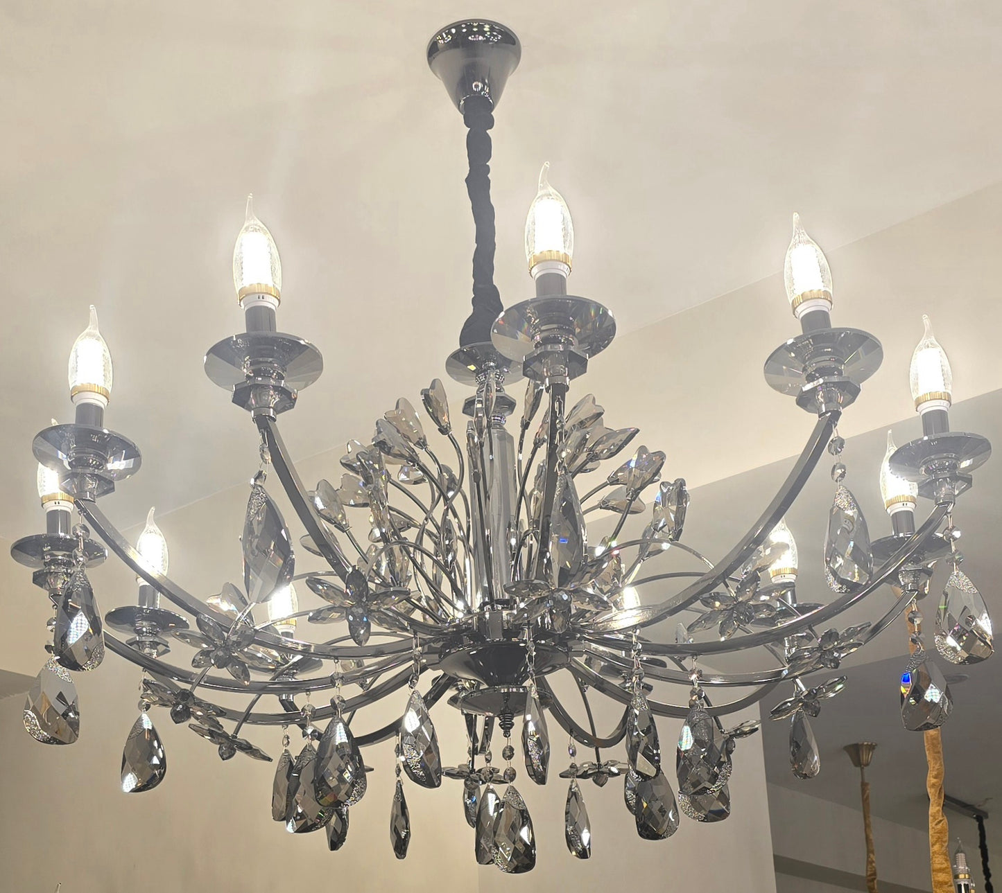 Smoked Glass Orb Chandelier