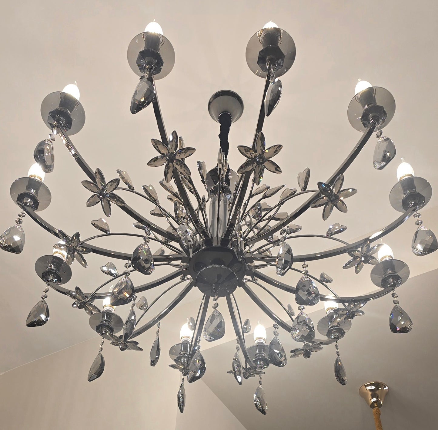Smoked Glass Orb Chandelier