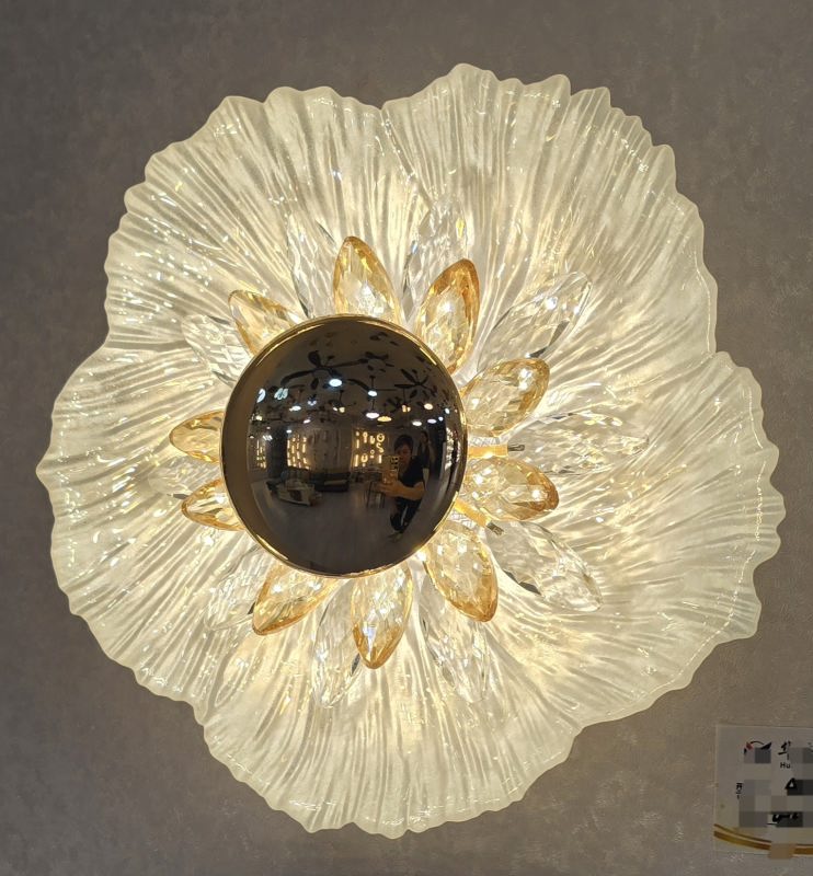 Marble Effect Dome Wall Light