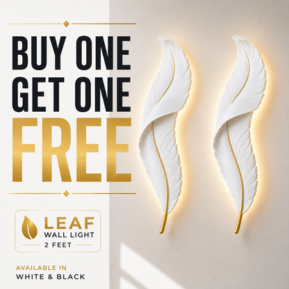 2 Modern Leaf Wall Light Bundle