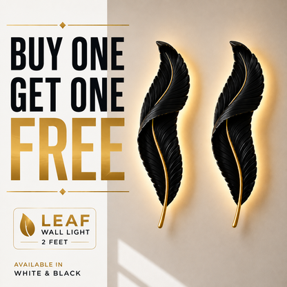 2 Modern Leaf Wall Light Bundle