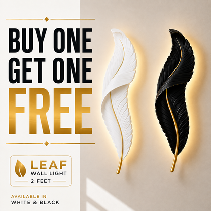 2 Modern Leaf Wall Light Bundle